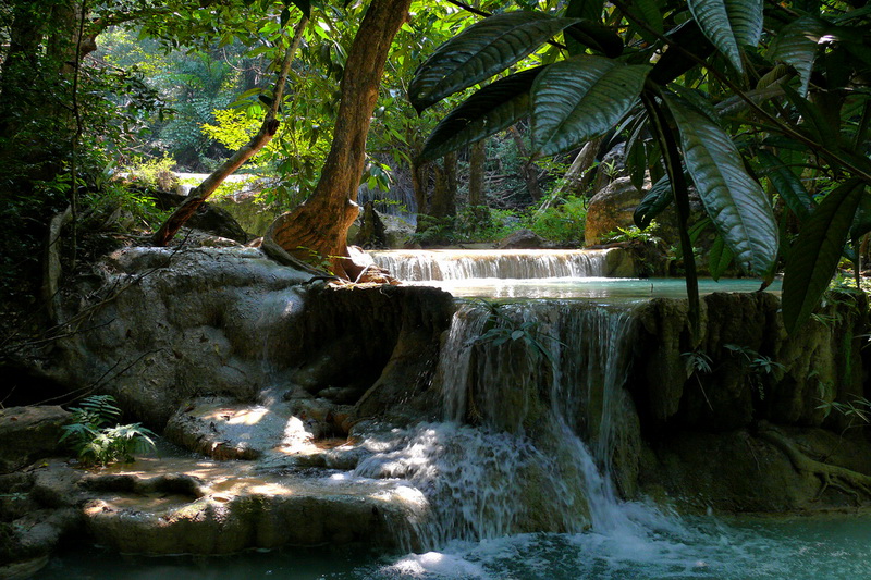 Thailand, Kanchanaburi, Erawan Waterfall